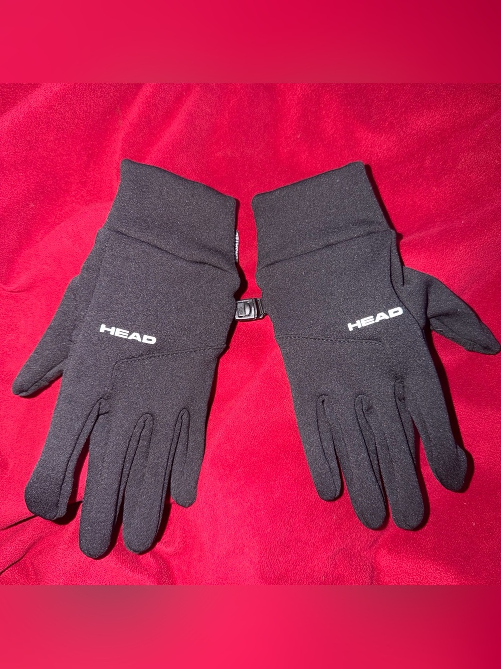 Head Black Touchscreen Gloves with White Logo